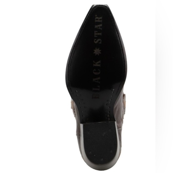 BLACK STAR LOCKHART blue EMBROIDERED LEATHER WESTERN SNIP TOE BOOT‎ size 11 new - Picture 9 of 9